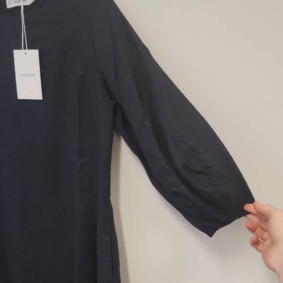 Everlane European Linen Midi Puff Sleeve Dress - Picture 4 of 16